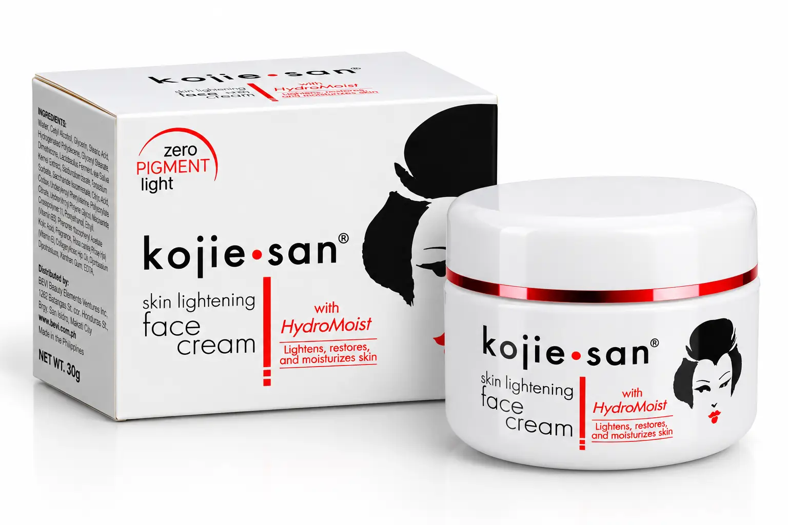 Kojie·san Skin Lightening Face Cream with HydroMoist – 30g